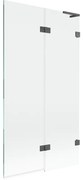 Mexen Lunar L parawan nawannowy 2-skrzydłowy prawy 100 x 150 cm, transparent, gun gray szczotkowany - 897L-100-100-66-00-P