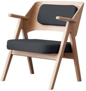 Ciemnoszary fotel z drewna dębowego Findahl by Hammel Me Tube