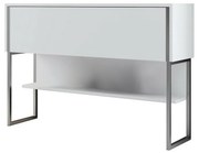 Komoda Luxe White and Silver