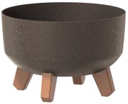 Donica ogrodowa okrągła Gracia Low Eco 24 cm kawa PROSPERPLAST