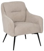 Beżowy fotel z tkaniny szenilowej Classic – Ixia