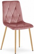 Różowe pikowane krzesło tapicerowane F0-L59