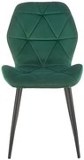 Welurowe krzesło pikowane butelkowa zieleń N4-E29