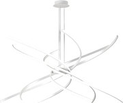 Nowoczesny żyrandol LED Tornado 88W 5950LM 1163/S100 biały