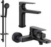 Mexen Lynx DQ40 zestaw wannowy, czarny - 745903DQ40-70