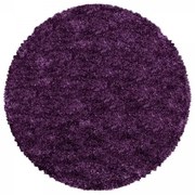 Dywan shaggy Fluffy Super Soft fiolet koło 80 cm x 80 cm