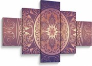 Obraz - Mandala na fioletowym gradiencie (125x70 cm)