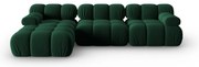 Zielona aksamitna sofa 285 cm Bellis – Micadoni Home