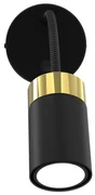 Kinkiet flex JOKER BLACK/GOLD 1xGU10, czarny, złoto, pojedynczy