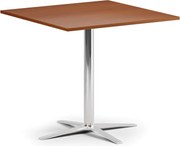 Stolik kawowy AURA, 60x60 cm, chrom podstawa, czereśnia