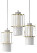 Lampa wisząca BLANCO 3xE27, potrójna, kryształowa, na kole