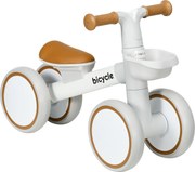 AIYAPLAY Rower biegowy, regulowane siedzisko, ciche koła, dla dzieci 1-3 lata, do 20 kg, Brązowy/Biały