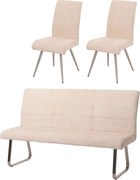 Zestaw do jadalni MCW-G55 (3-częściowy),  kremowy