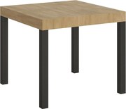 Stół rozkładany 90/246x90 cm Everyday dąb naturalny nogi antracytowe