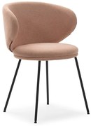 Jasnoróżowe tapicerowane fotele jadalniane zestaw 2 szt. Rush – Marckeric