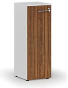 Szafa biurowa niska z drzwiami PRIMO WHITE, 400 x 420 x 1087 mm, biały/orzech