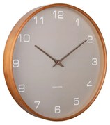 Karlsson 5993GY designerski zegar ścienny szary, średnica 40 cm