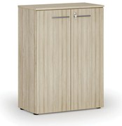 Szafa biurowa z drzwiami PRIMO WOOD, 800 x 420 x 1087 mm, dąb naturalny