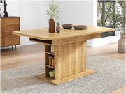 Nowoczesny stół jadalny rozkładany z miejscem do przechowywania - Naturalny