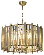 Żyrandol na łańcuchu CRYSTALLINE 6xE14/40W/230V, mosiądz