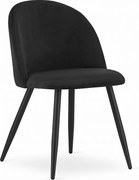 Krzesło Valora BELLO z metalowymi nogami w kolorze czarnego aksamitu