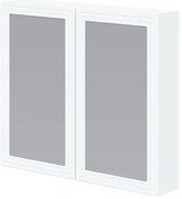 Białe dwudrzwiowa szafka łazienkowa z lustrem P8-H51