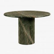 Okrągły Stół Jadalniany Ø120 Cm Z Naturalnego Kamienia Grosseto Zielony Marmur Forest - Sklum