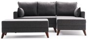 Narożna sofa rozkładana Bella Mini Right Anthracite