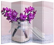 Parawan - Fioletowy kwiat (210x170 cm)