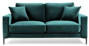 Aksamitna sofa w morskim kolorze Kooko Home Harmony, 158 cm