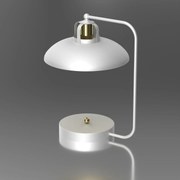 Lampka biurkowa FELIX WHITE/GOLD 1xE27, na biurko, biała złota