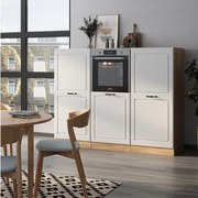 Blok kuchenny biały dworek/złoty dąb 180x46x81.6 r-line