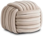 Pleciona kremowa pufa  L0-H87