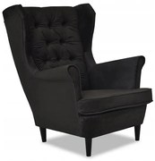 Fotel Uszak skandynawski CIEMNY GRAFIT dla niego