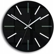 Zegar ścienny nowoczesny cichy czarny akrylowy do salonu minimalistyczny