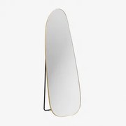 Lustro Stojące Z Aluminium 55x165 Cm Naruvan Złoto - Sklum