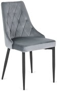 Szare tapicerowane pikowane krzesło A5-R59