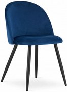 Granatowe welurowe krzesło nowoczesne C5-E18
