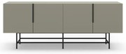 Zielonoszara niska komoda 200x77,5 cm Eldia – Marckeric