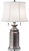 Feiss FE-STATEROOM-TL-AN - Lampa stołowa STATEROOM 2xE27/60W/230V srebrna