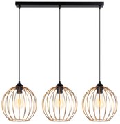 Żyrandol na lince MATT 3xE27/60W/230V czarny/miedziany