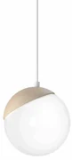 Lampa wisząca, biała, potrójna SFERA WOOD 3xE14