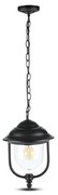 Lampa wisząca zewnętrzna na łańcuchu 1xE27/60W/230V IP44 czarna