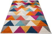 Kolorowy nowoczesny dywan w trójkąty M8-N13
