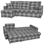 Narożnik rogówka Winston funkcja spania Family Meble krata szara