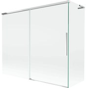 Mexen Rox L parawan nawannowy 2-skrzydłowy rozsuwany 180 + 80 x 150 cm, transparent, chrom - 8C9L-180-080-01-00