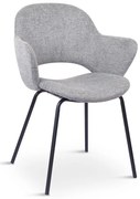 Jasnoszare tapicerowane fotele jadalniane zestaw 2 szt. Rowley – Unique Furniture