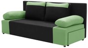Kanapa sofa 3 os z funkcją spania SONI Czarny/Zielony