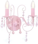 Różowy podwójny kinkiet ścienny glamour - 9X EX179 B3-Z60