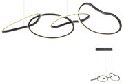 Redo 01-2596 - LED Ściemnialny żyrandol na lince BIAS LED/87,4W/230V 3000K czarny